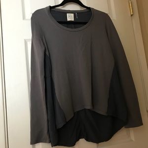 Gray and long sleeve top